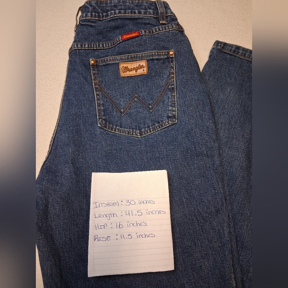 Wrangler Junior Womens Classic Blue Denim Jeans - Picture 2 of 8